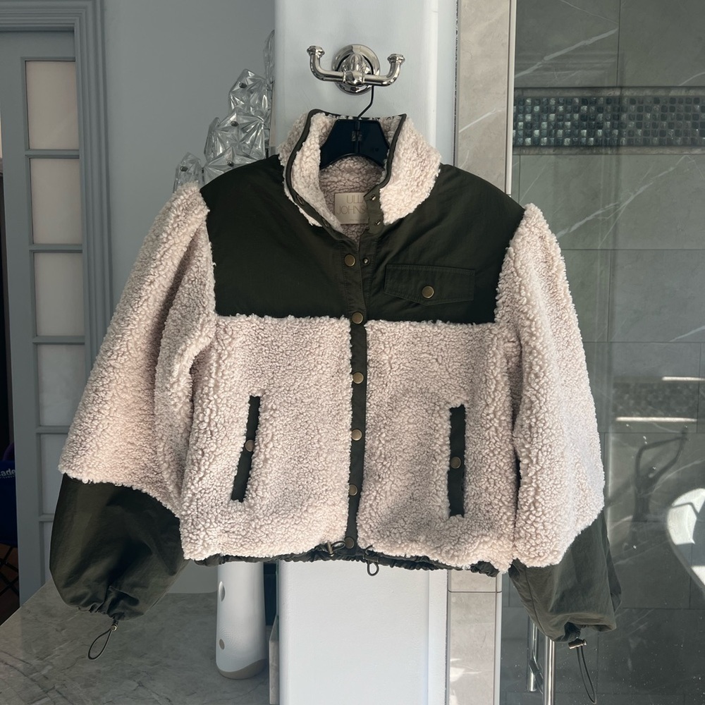 ULLA JOHNSON Aitana Rip Stop Fleece Bomber Jacket - Picture 6 of 14